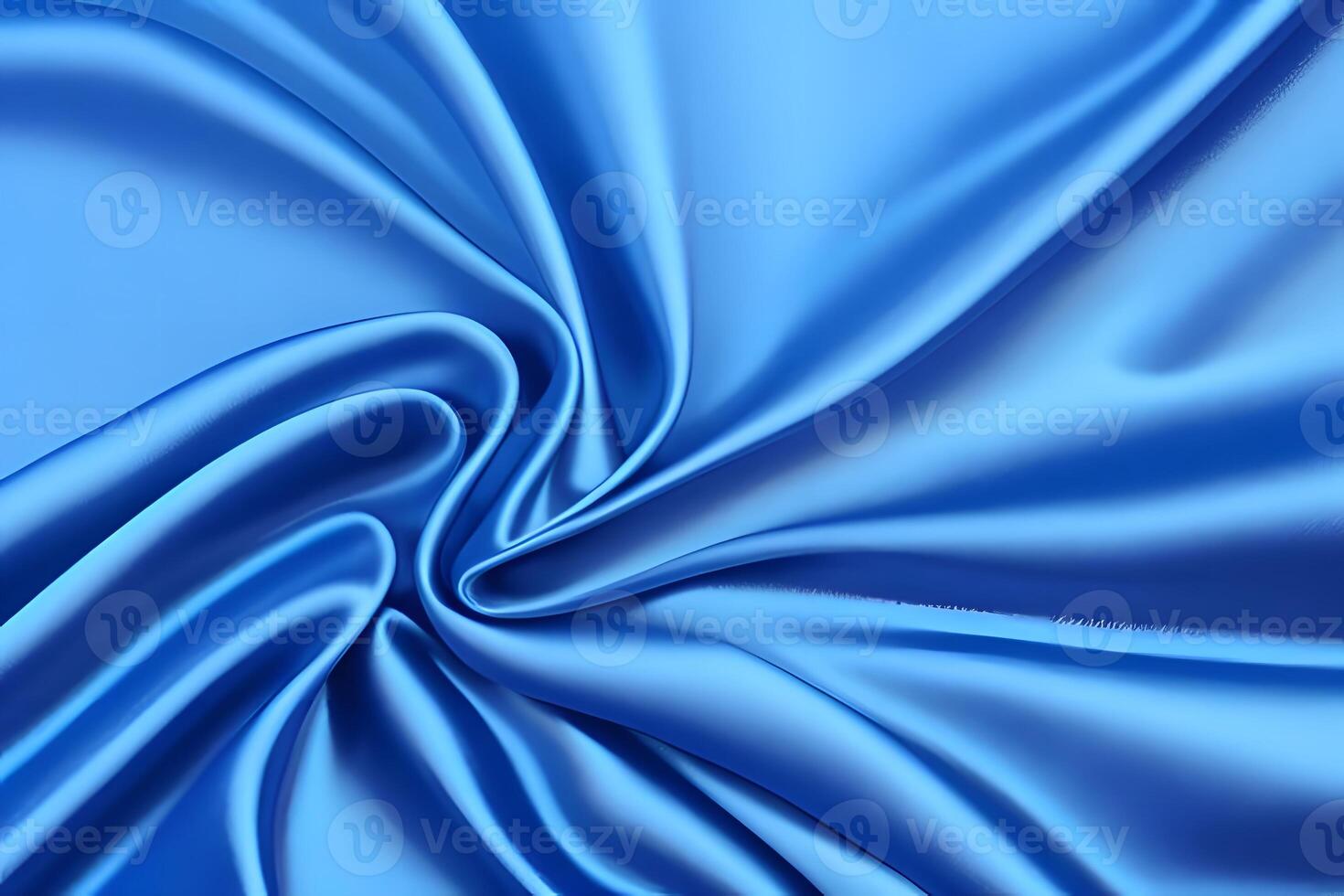 Abstract Blue Satin Drape A Textured Study in Smoothness and Light photo