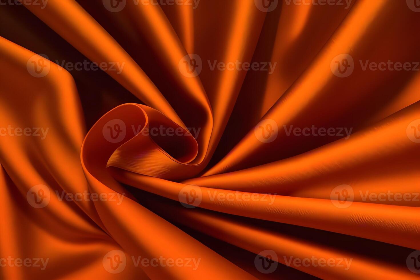 Vibrant Orange Silk Fabric Swirls A Textured Delight photo