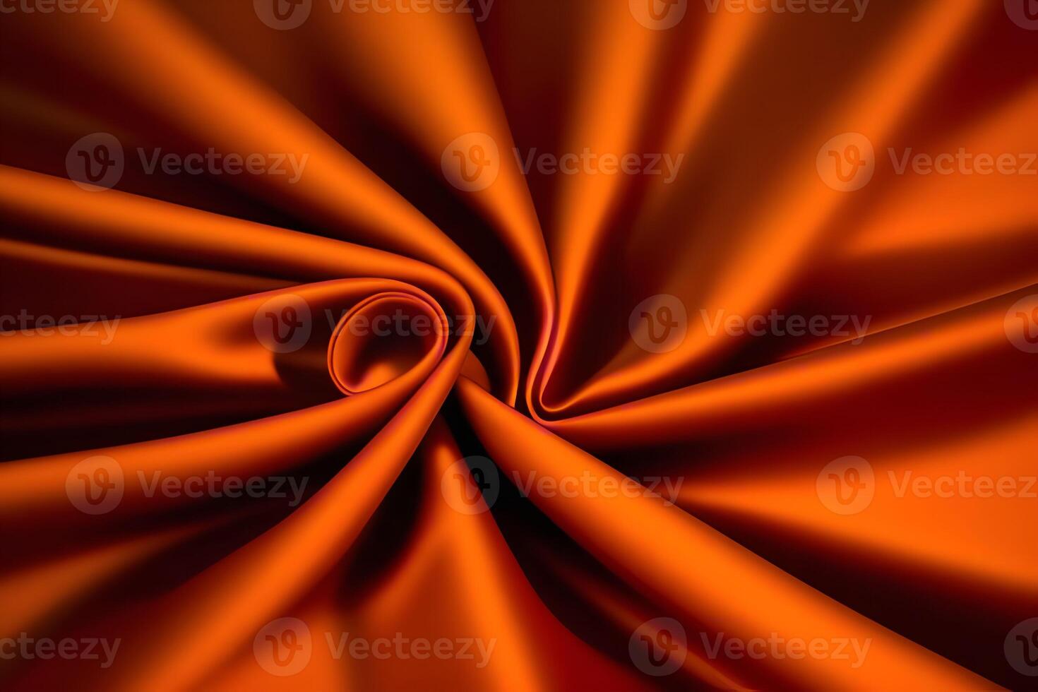 Abstract Orange Silk Fabric Swirl Texture photo