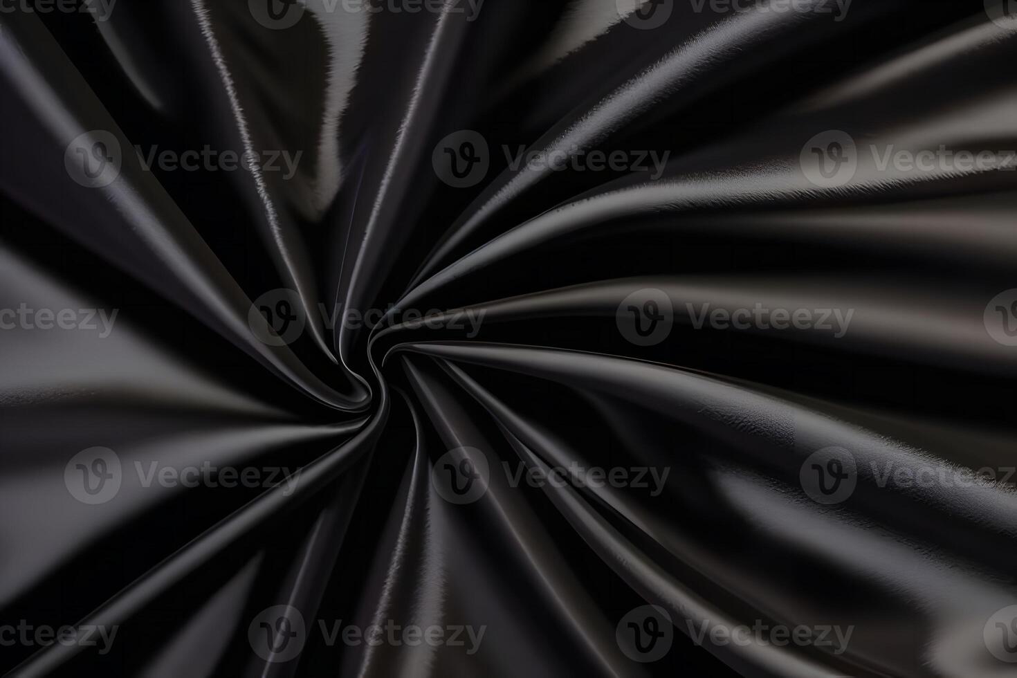 Elegant Black Fabric Texture Swirling folds of luxurious dark textile, showcasing a dramatic and sophisticated aesthetic. Ideal for fashion, design, and branding projects. photo