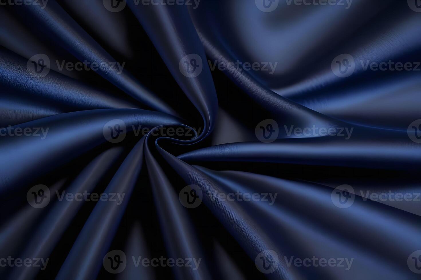 Navy Blue Satin Fabric Texture Elegant Draped Silk photo
