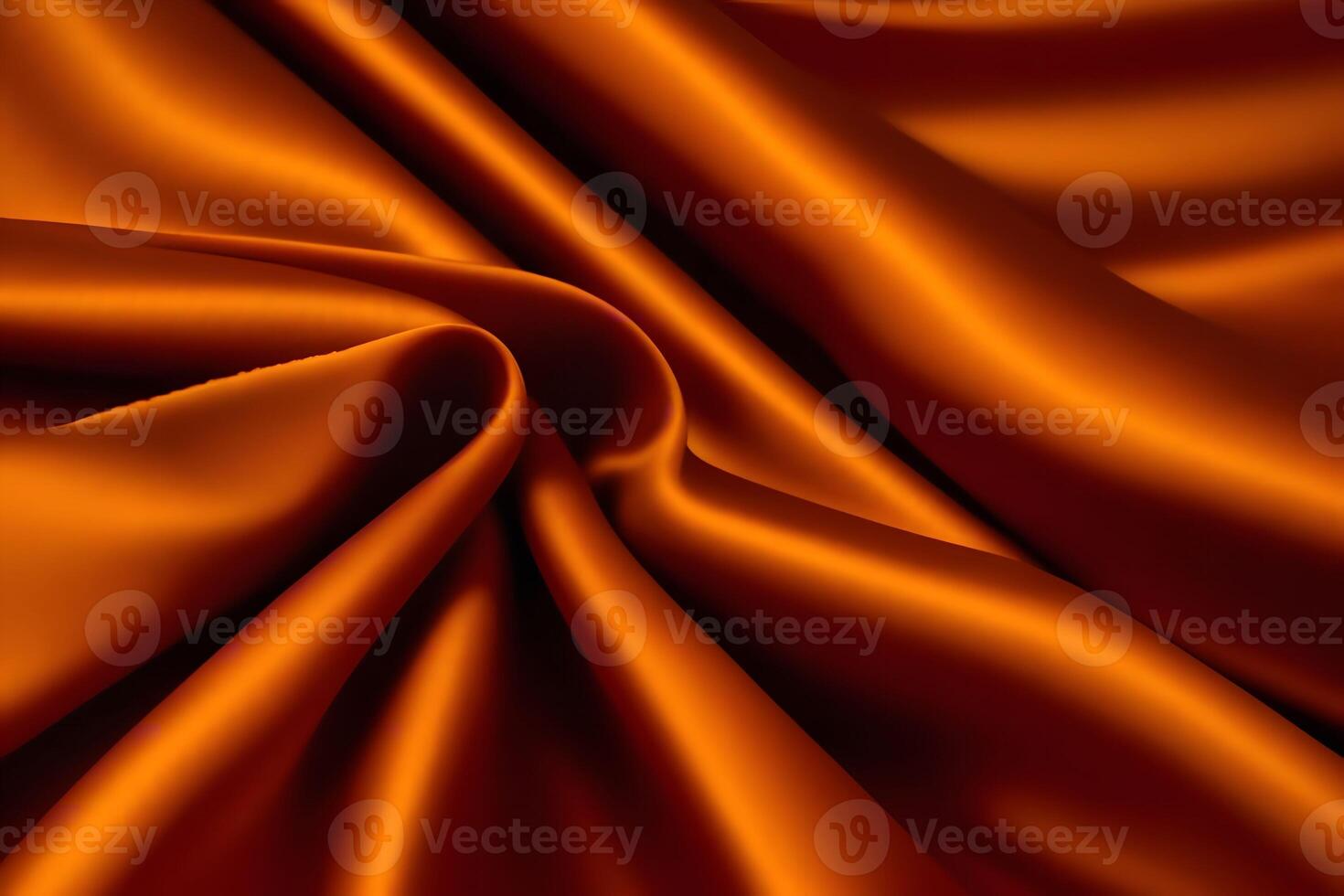 Luxurious Amber Satin Drape A Textured Symphony of Rich Color photo