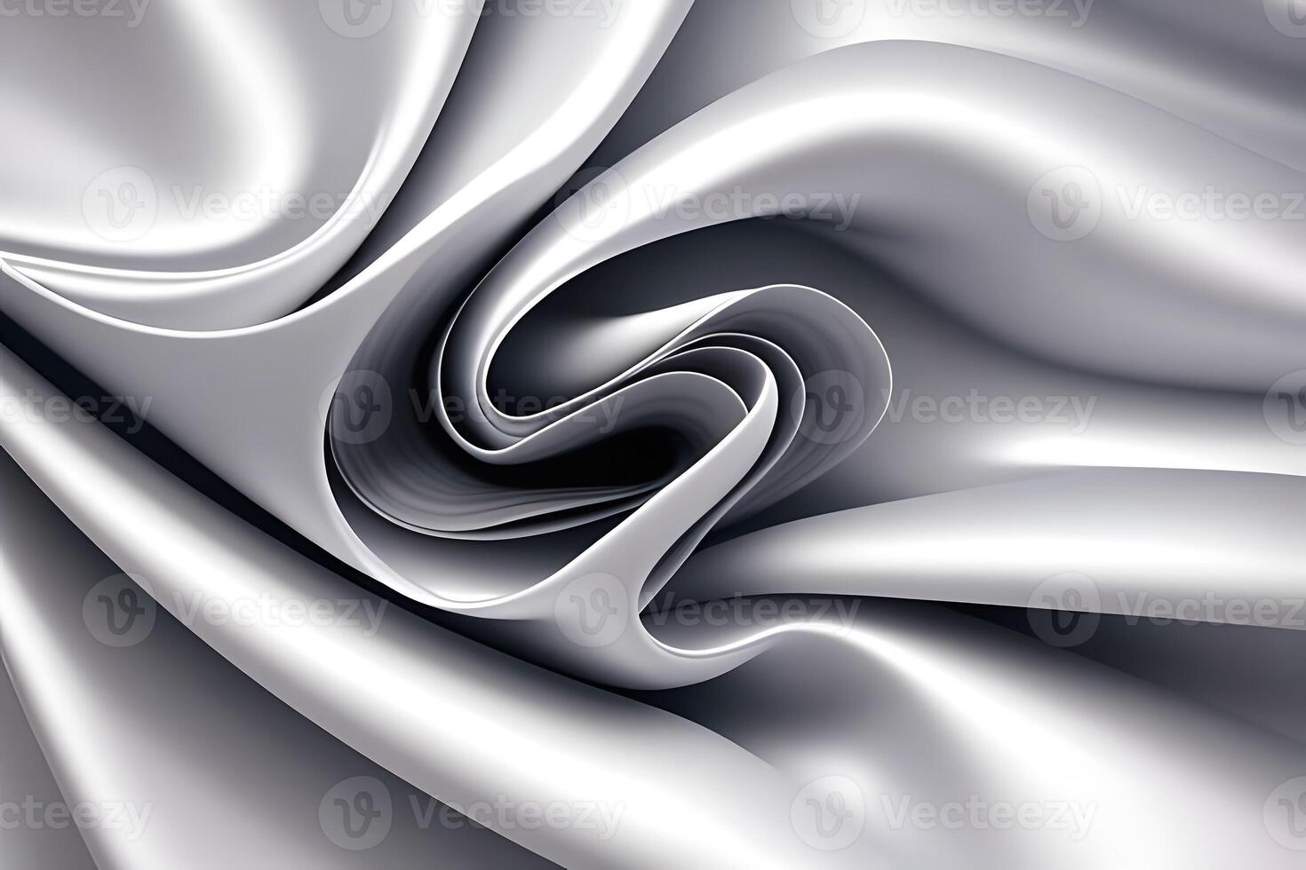Abstract Silver Drapery A Study in Smooth Curves and Luxurious Textures photo