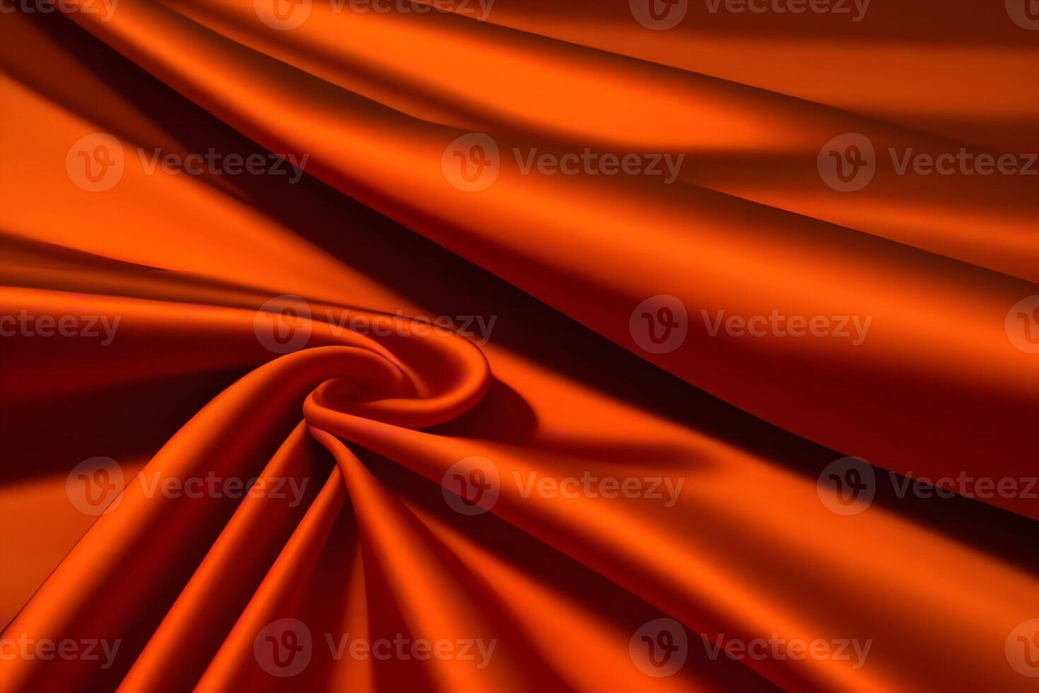 Luxurious Orange Satin Fabric Draped Elegantly photo