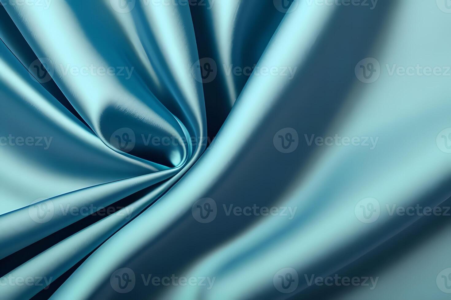 Abstract Teal Silk Drape Luxurious Texture and Flowing Fabric photo