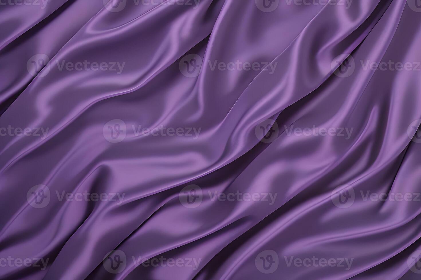Luxurious Purple Silk Fabric Drapery Elegant Texture and Smooth Waves photo