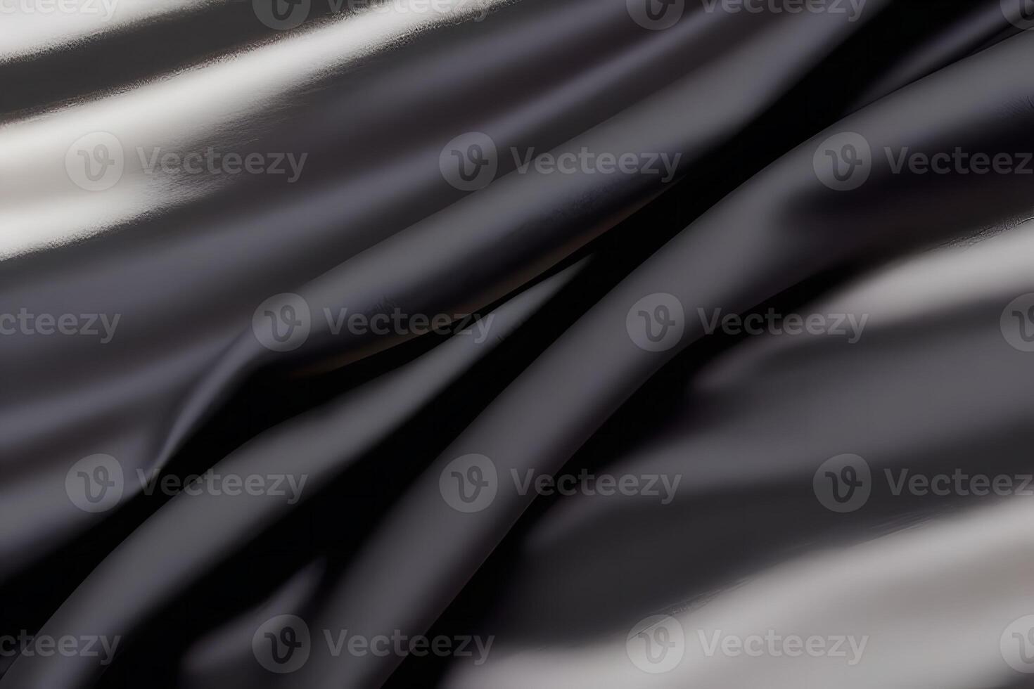 Dark Gray Satin Fabric Drape Luxurious Texture and Smooth Surface photo