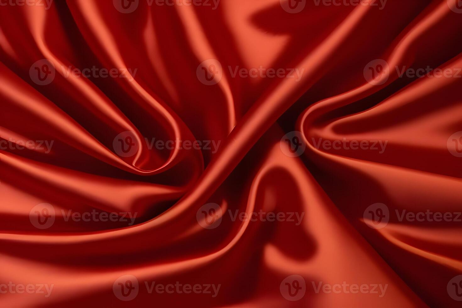 Luxurious Red Satin Drape A Textured Symphony of Rich Color and Smooth Curves photo