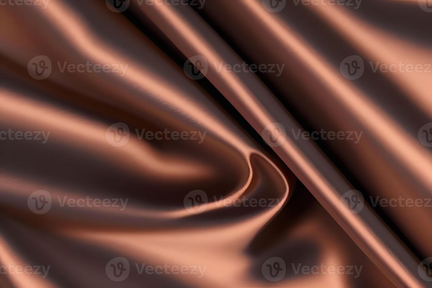 Elegant Bronze Satin Drape A Textured Fabric Close-Up photo