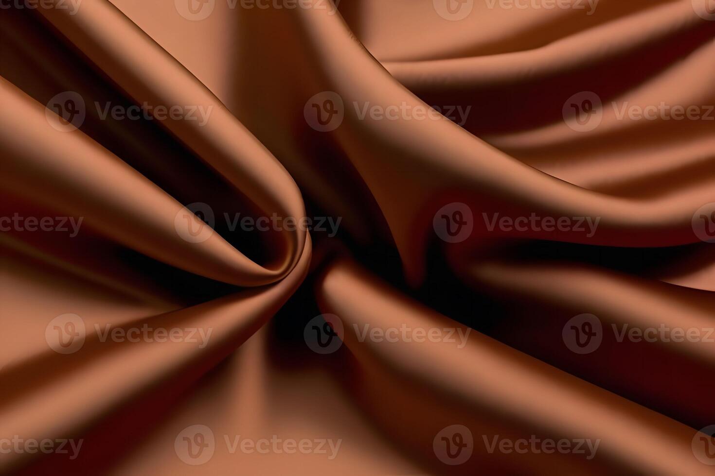 Luxurious Brown Satin Fabric Drapery, Elegant Texture and Smooth Surface, Rich Color and Subtle Highlights, Perfect for Design Inspiration. photo