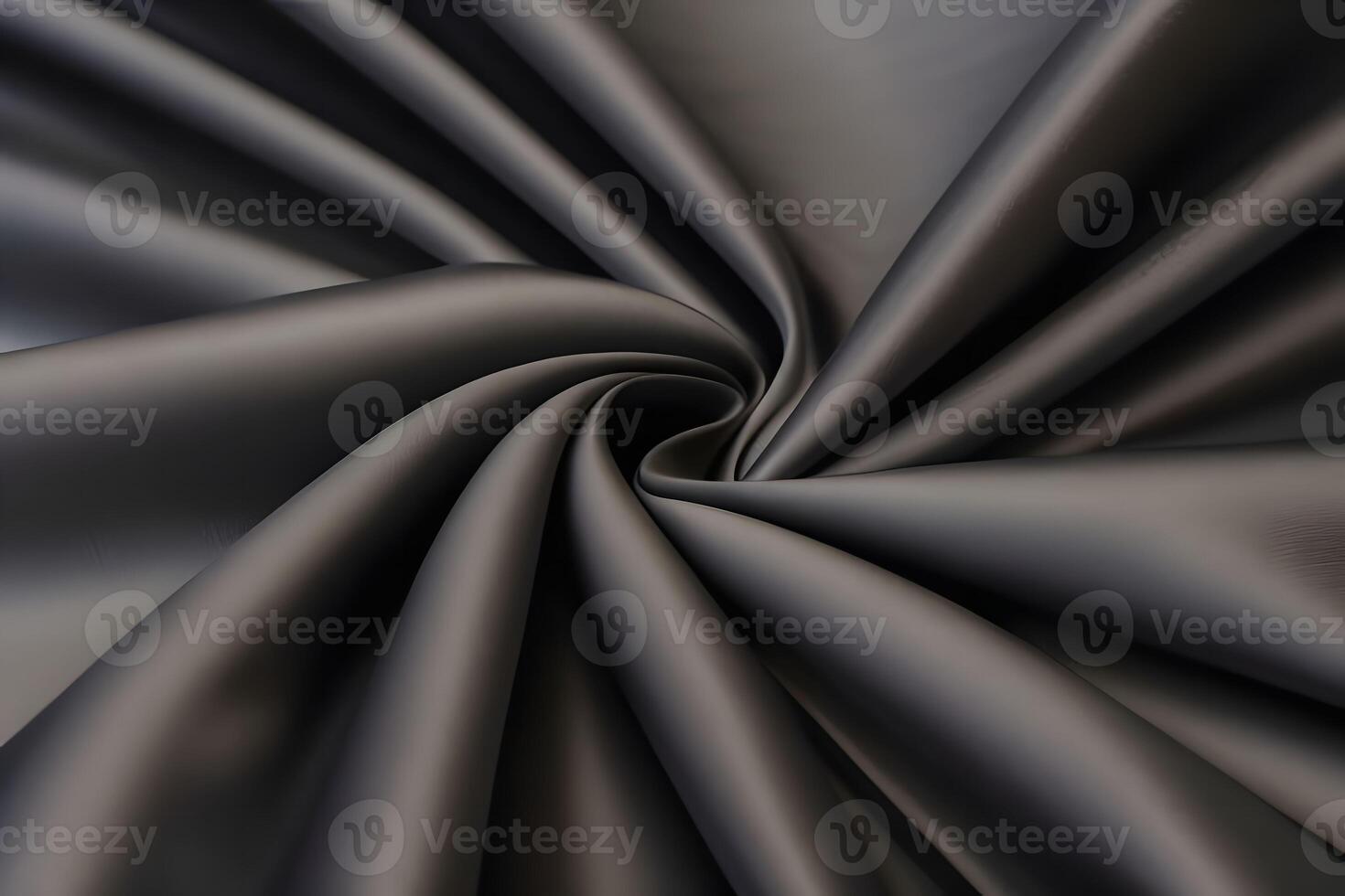Elegant Dark Gray Satin Fabric Swirls Luxurious Texture and Smooth Drape photo