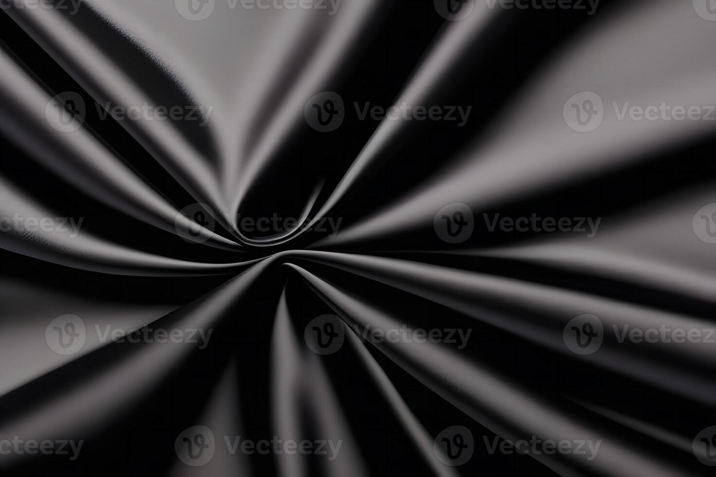 Abstract Black Fabric Drapery Elegant Texture and Smooth Curves photo
