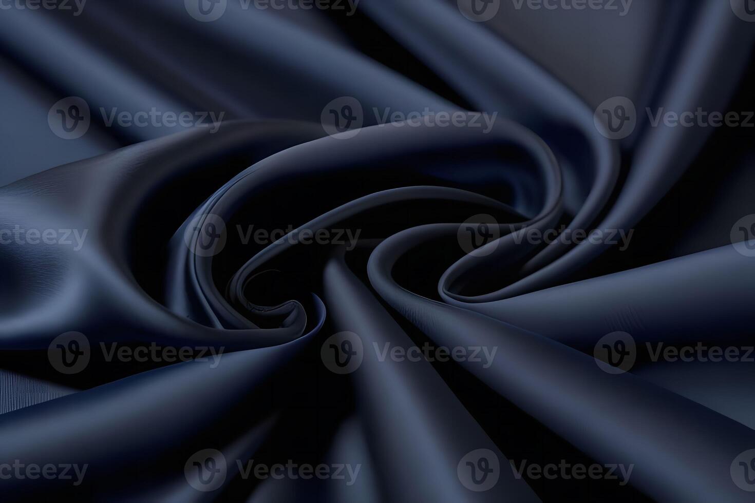 Navy Blue Satin Fabric Texture Elegant Drape and Smooth Surface photo