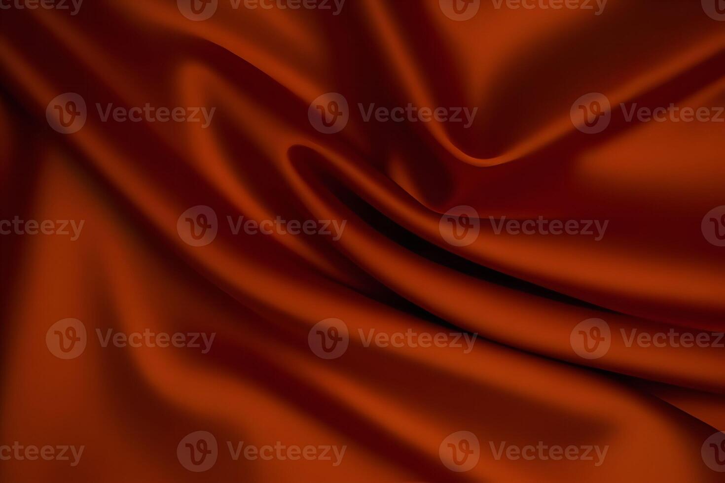 Abstract Draped Burnt Orange Silk Fabric Texture photo