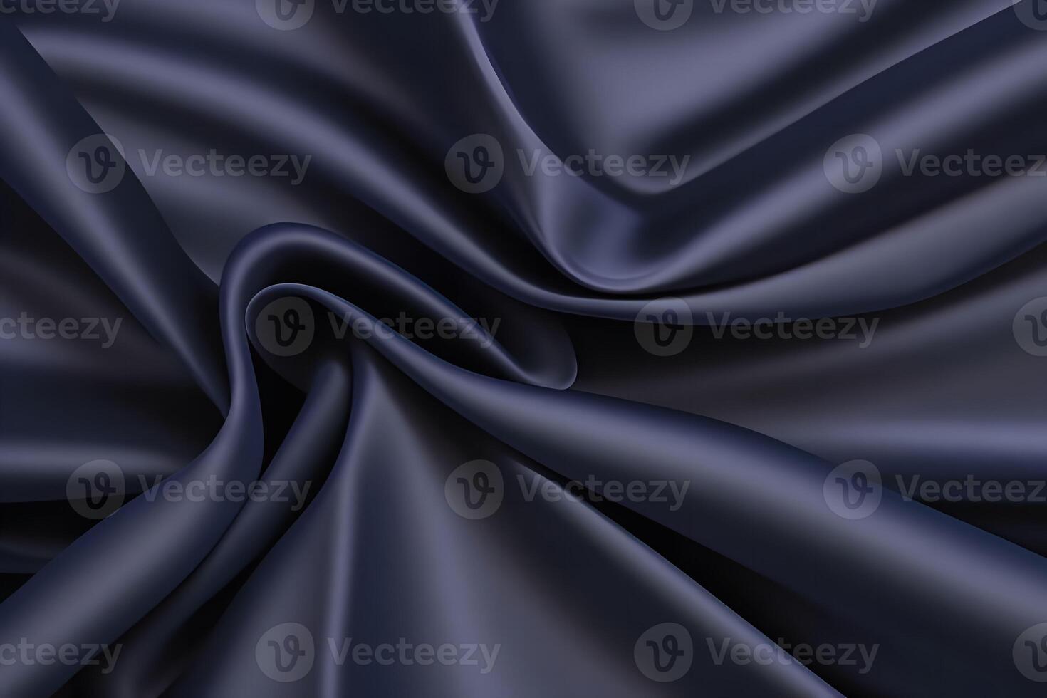 Navy Blue Silk Drape Luxurious Texture and Smooth Flowing Fabric photo