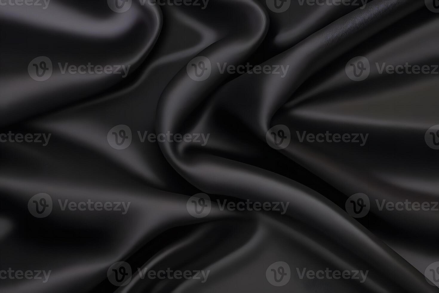 Abstract Black Silk Drape Luxurious Texture and Elegant Curves photo