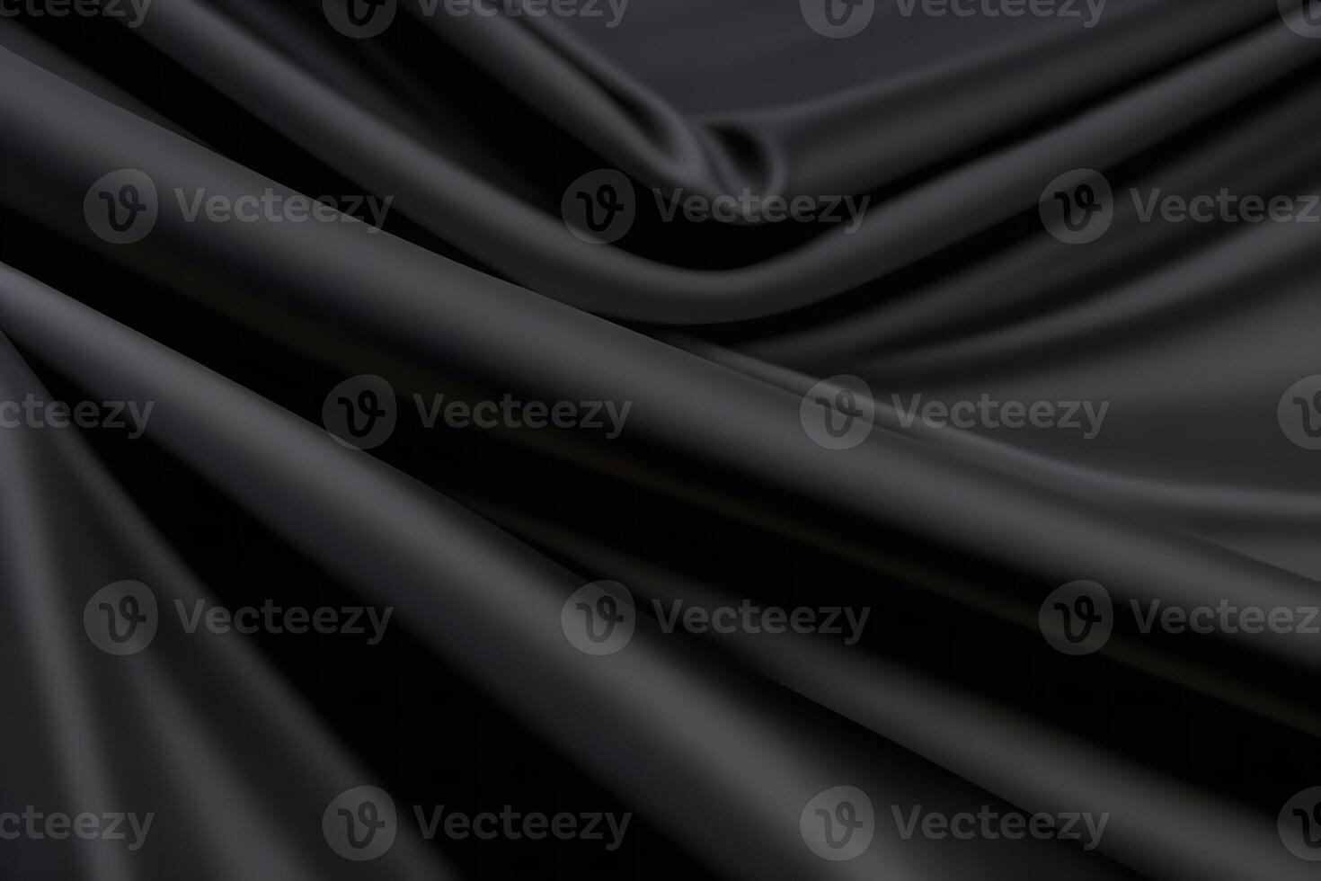 Abstract Dark Fabric Drape Elegant Black Textile Texture photo