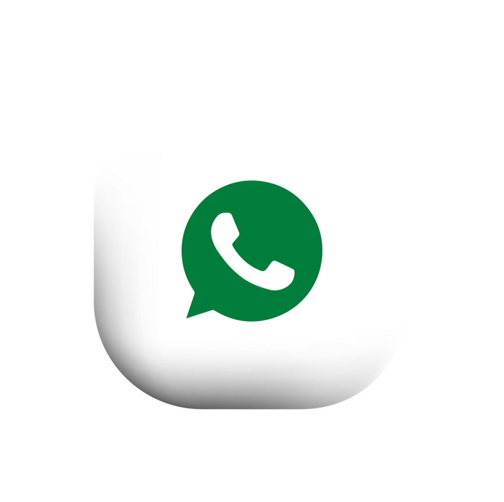 Whatsapp icon on white square png