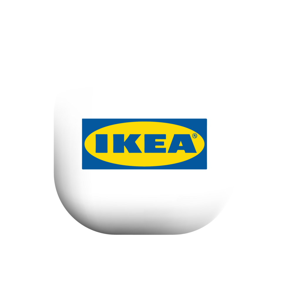 Ikea logo on white button png