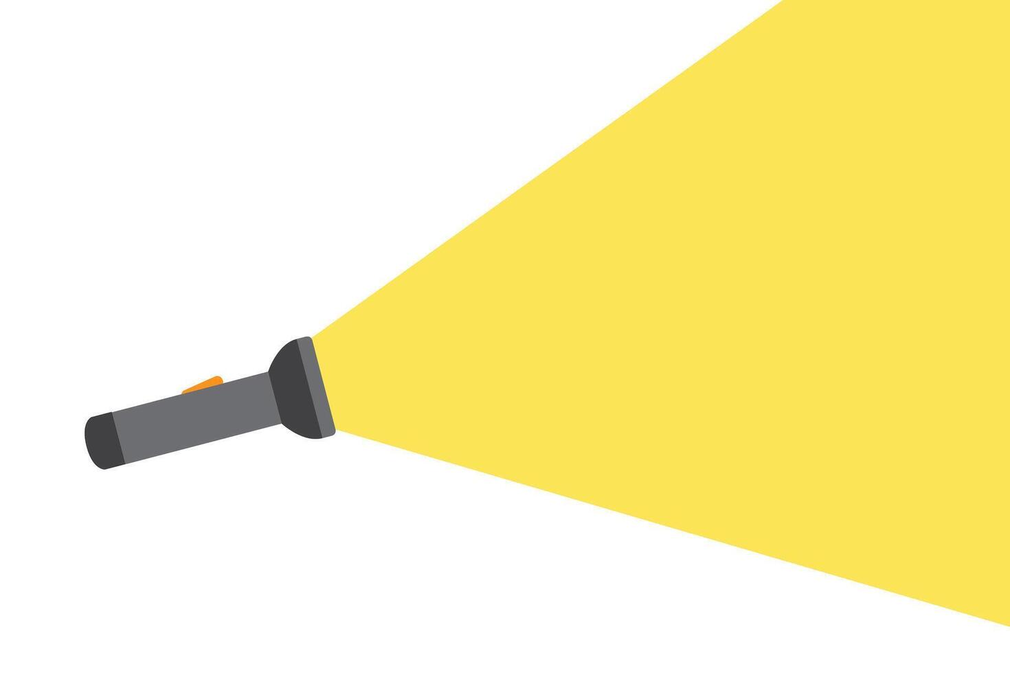 Flashlight icon in flat style. Electric lamp illustration on isolated background. Pocket lantern sign business concept. vector