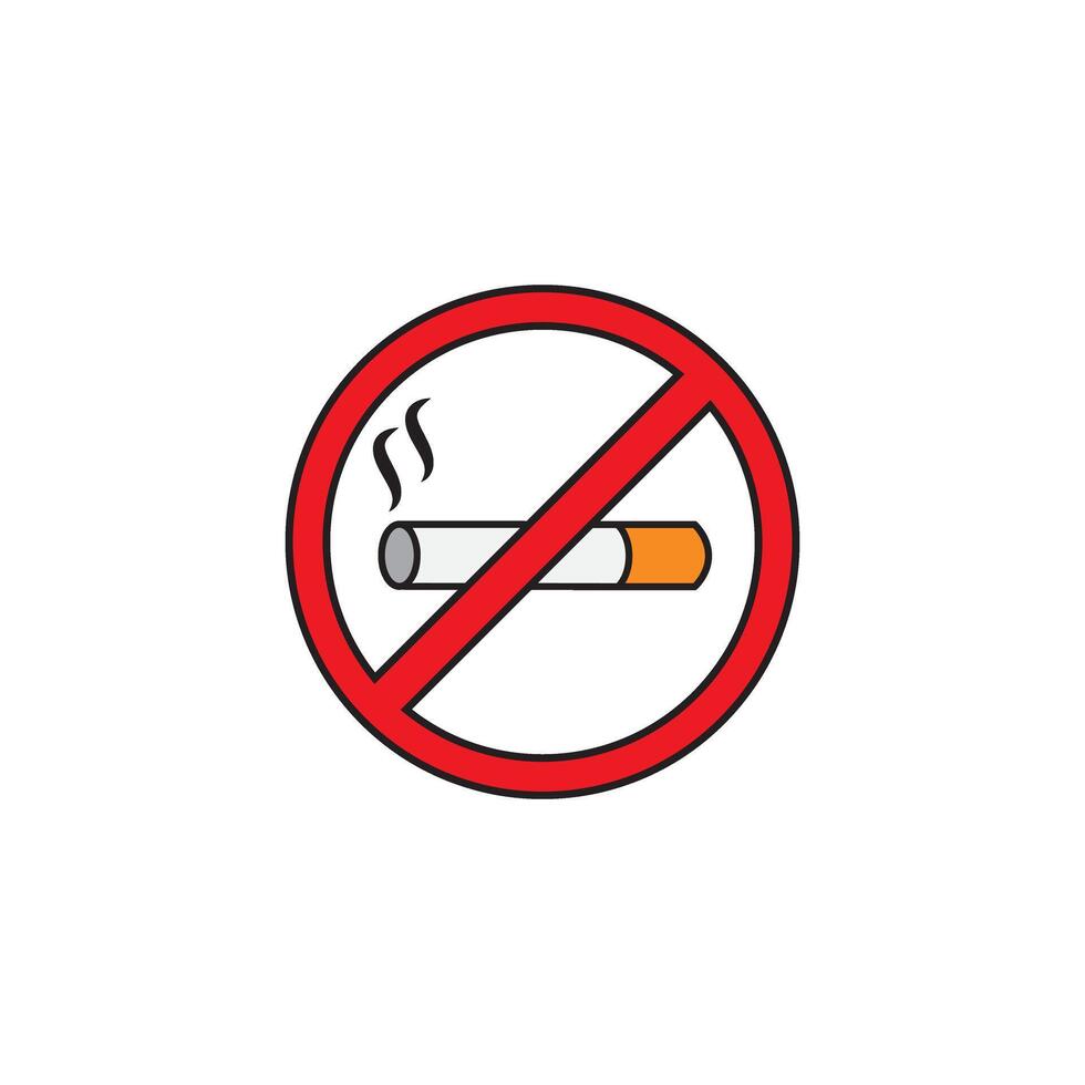 No smoking Line Icon Design vector