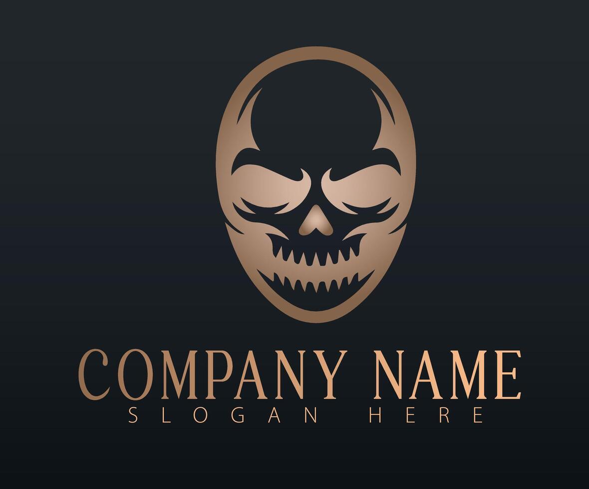 Branding concept centered around a skull motif for company use. vector