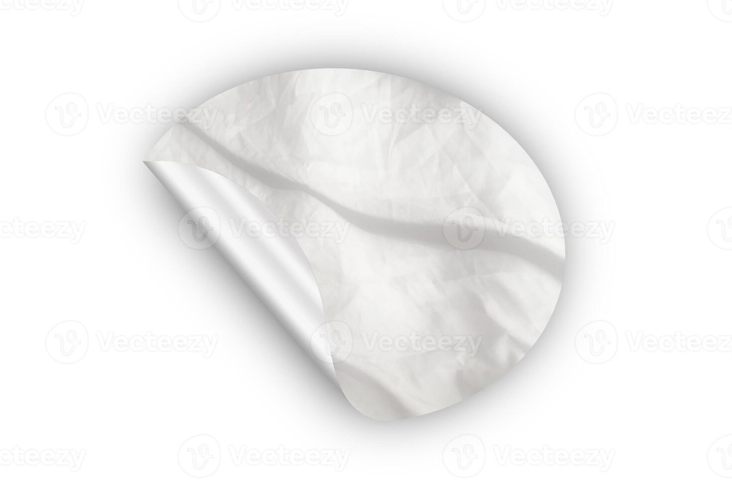 A white sheet of paper with a curved edge photo