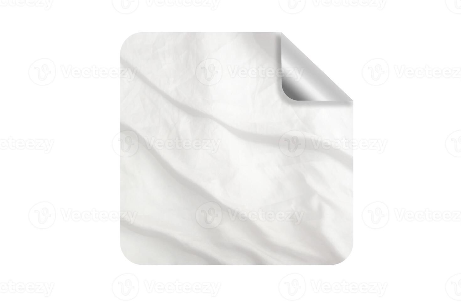 White paper with a sticker on it photo