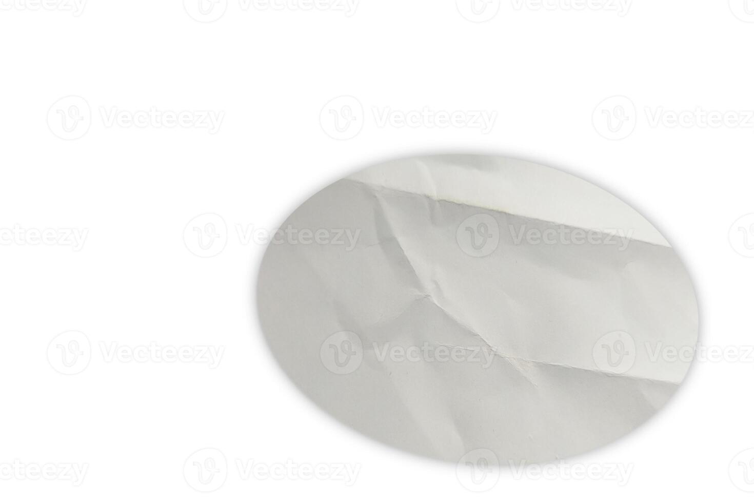 A white paper with a circular shape on it photo