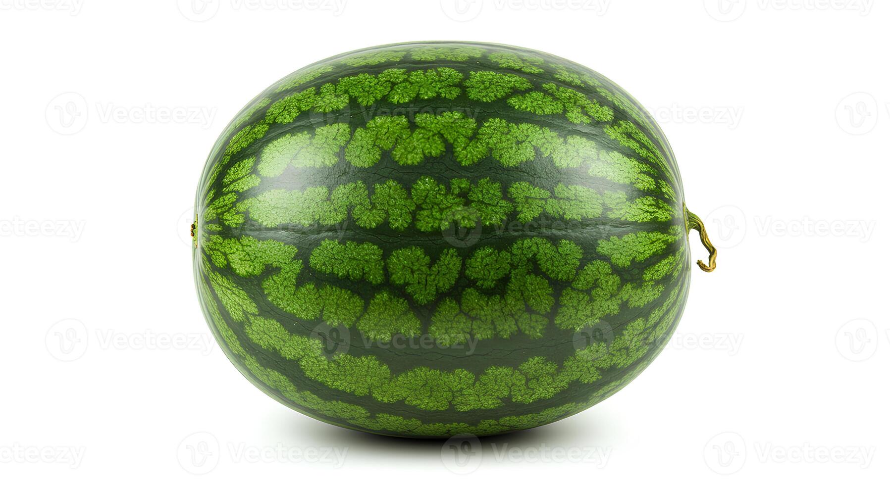 Vibrant watermelon fruit on a white background for picnic-themed promotions and refreshing summer meals photo