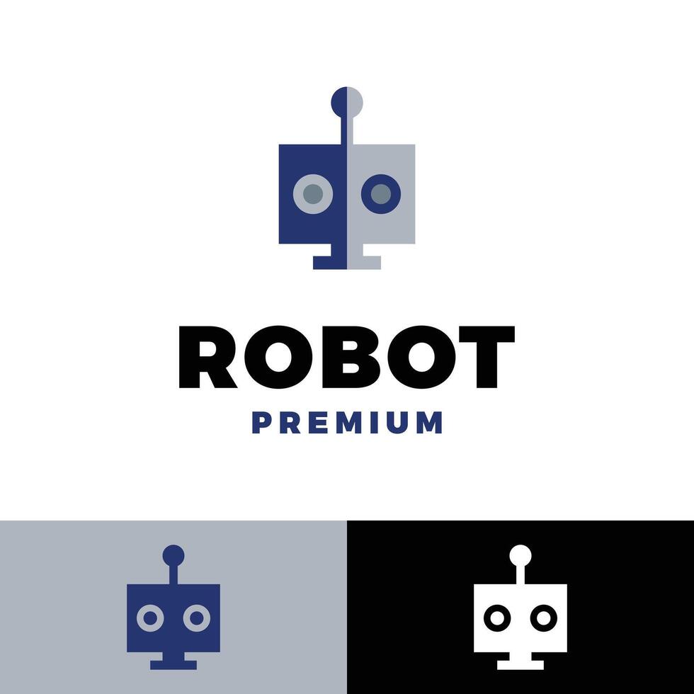 robot icon logo template vector