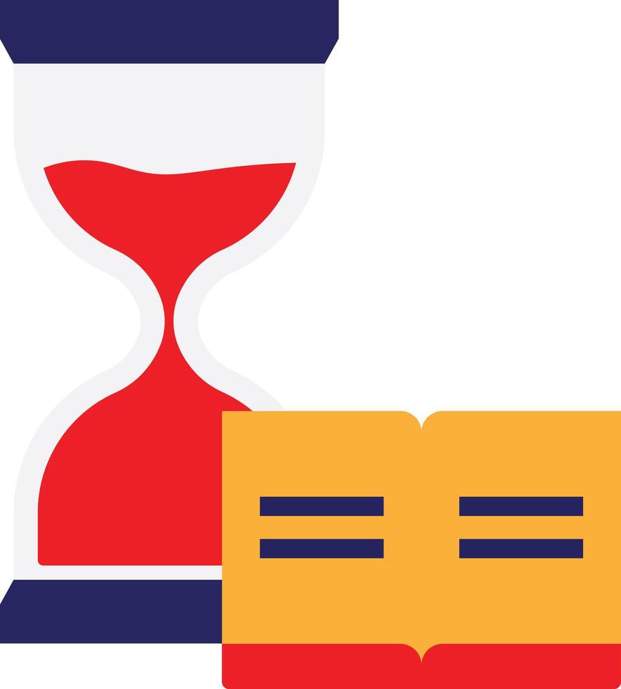 Reading Book Clock Date vector