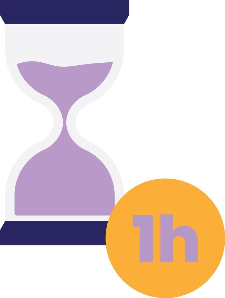 One Hour Clock Watch Time vector