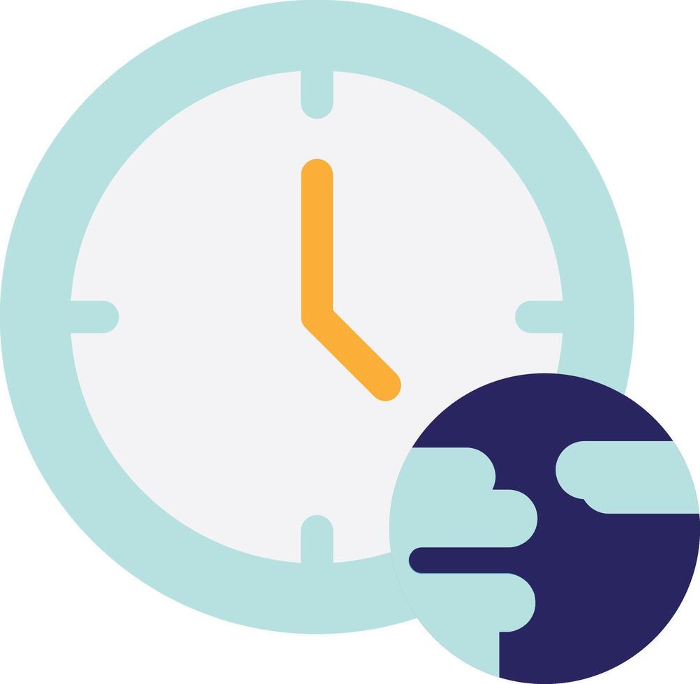 World Time Clock Date vector