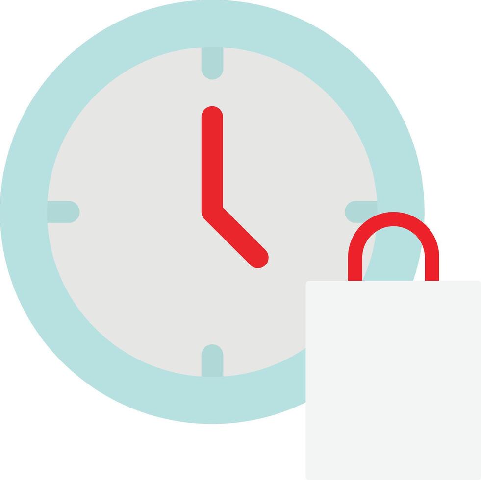 Shopping Time Bag Ecommerce vector