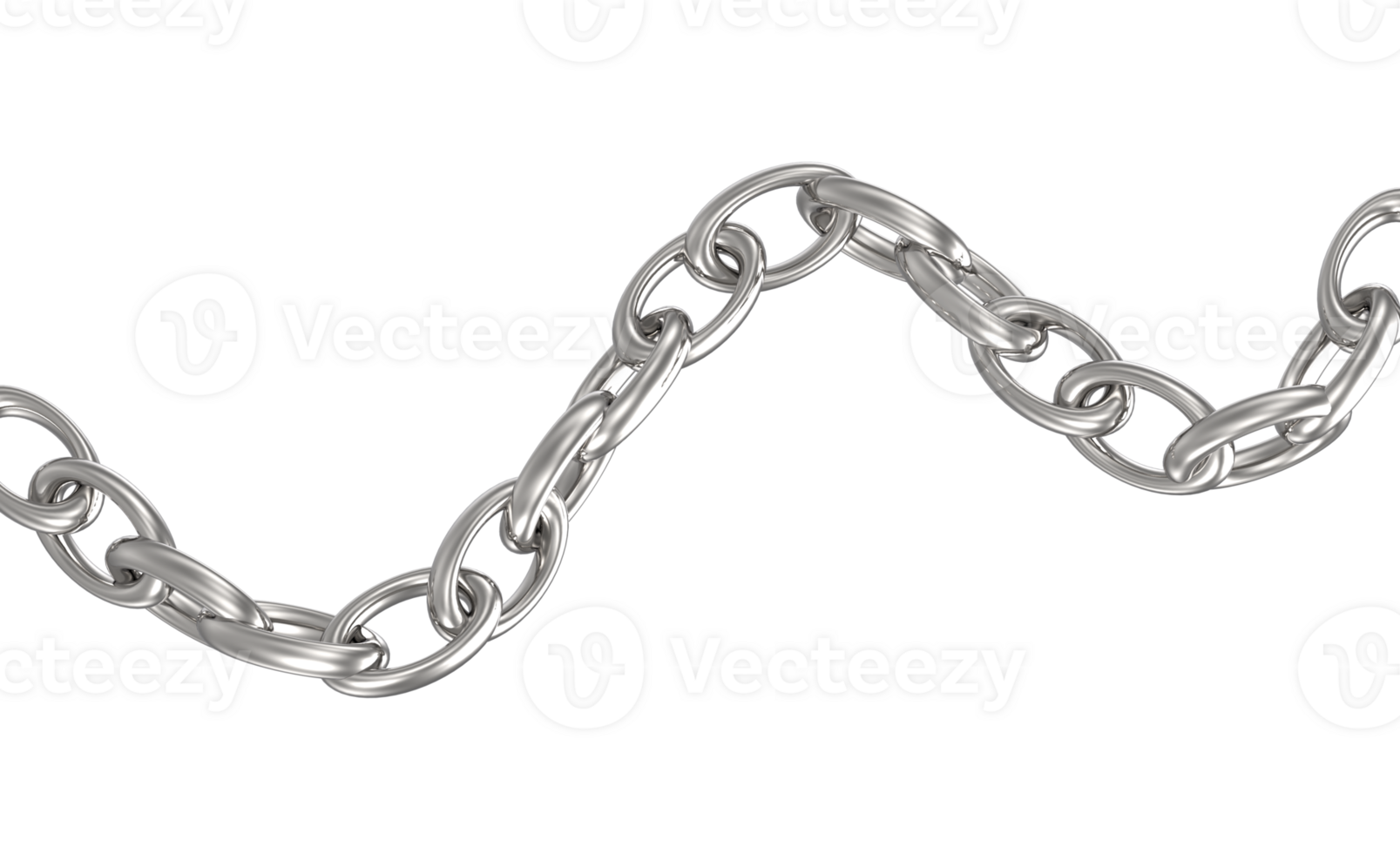 3d chain with a loop on it on a transparent background png