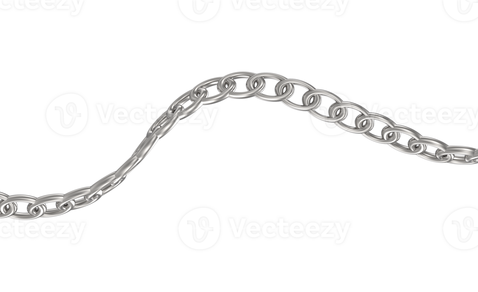 3d render chain with a loop on it on a transparent background png