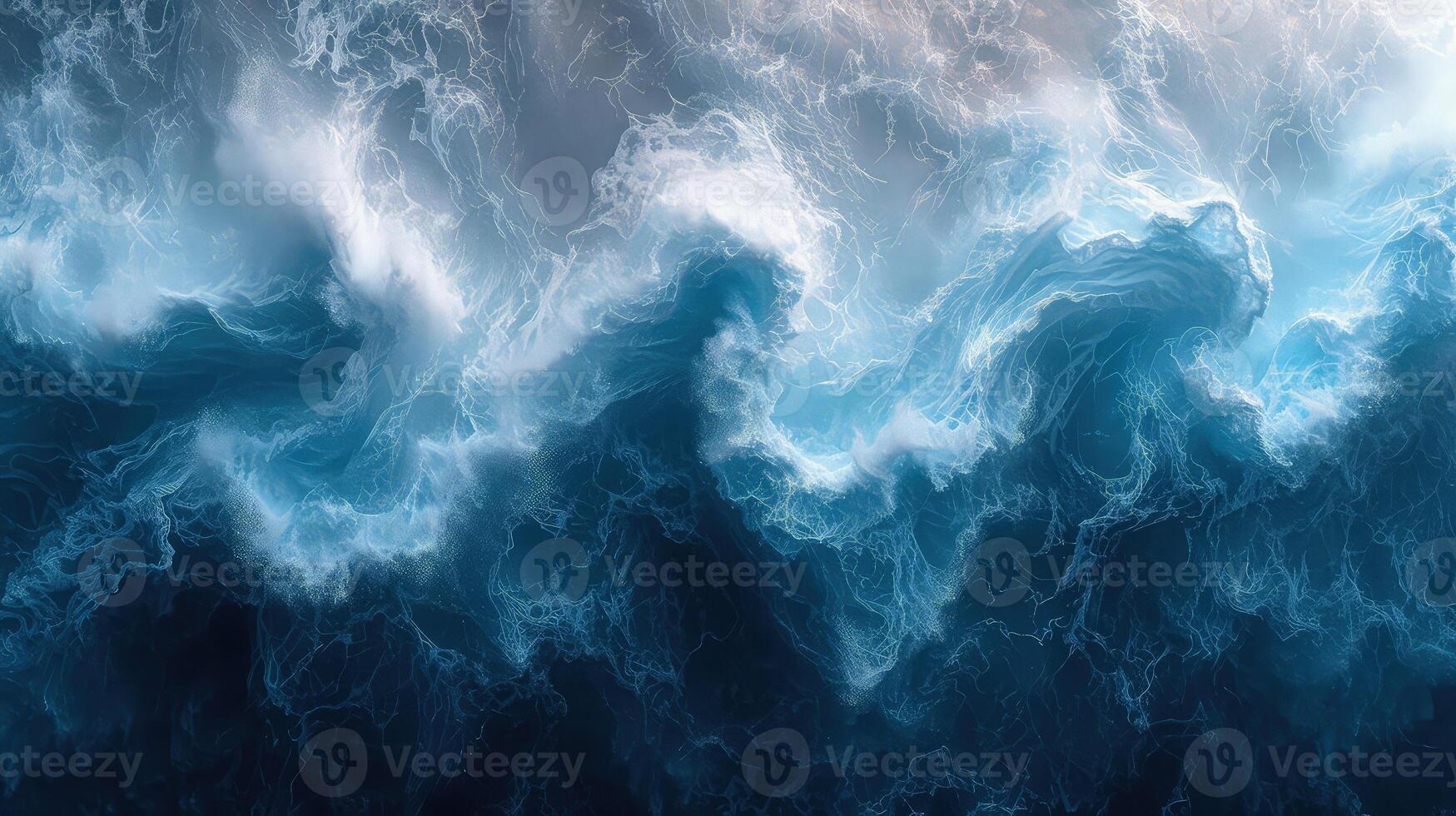 A large wave crashing into the ocean photo