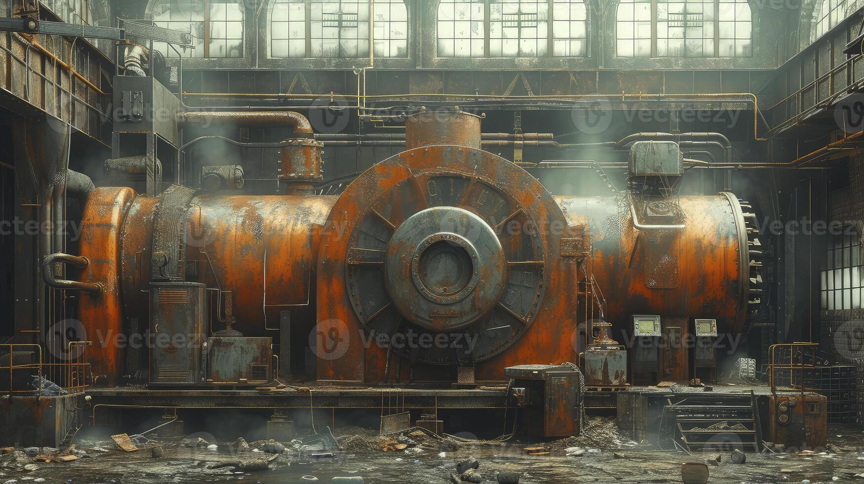 A large industrial machine in a factory photo