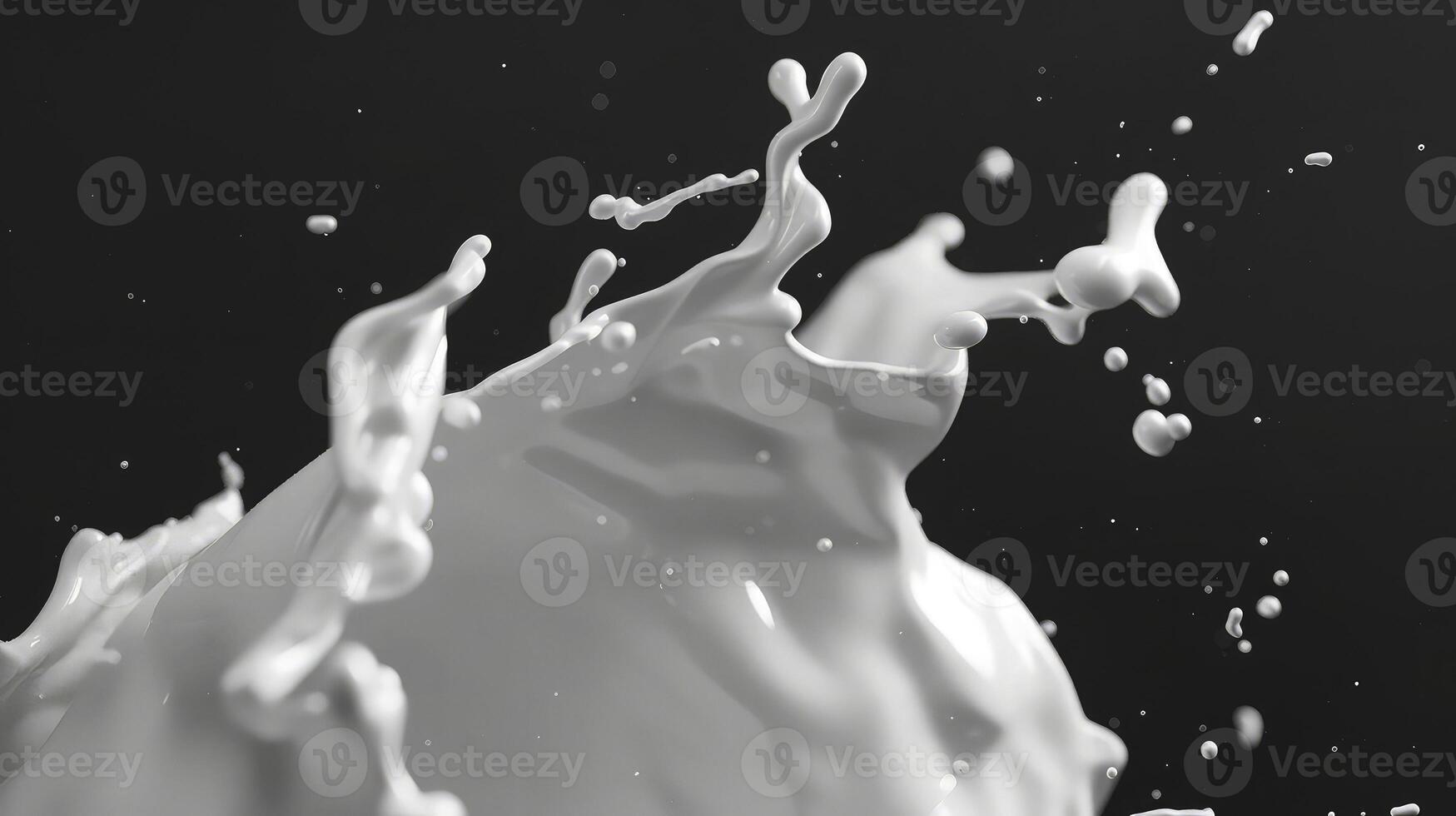 A milk splash is shown in this image photo