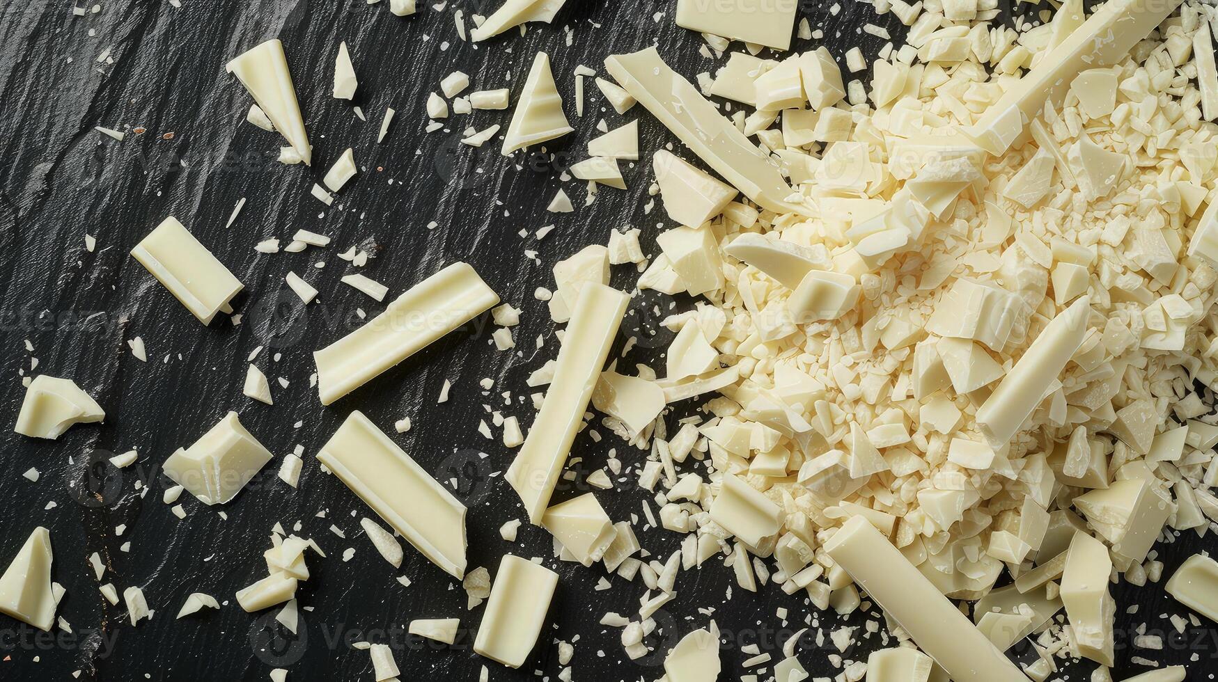 Heap of White Chocolate Pieces photo