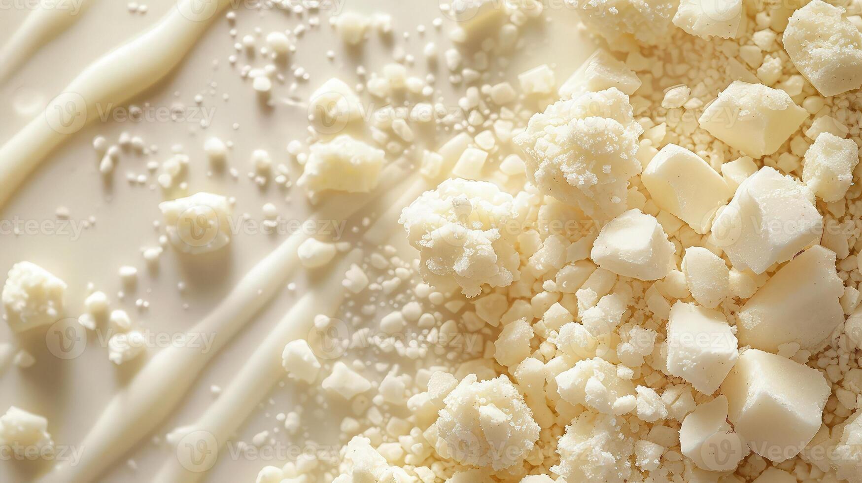 A close up of white chocolate pieces photo
