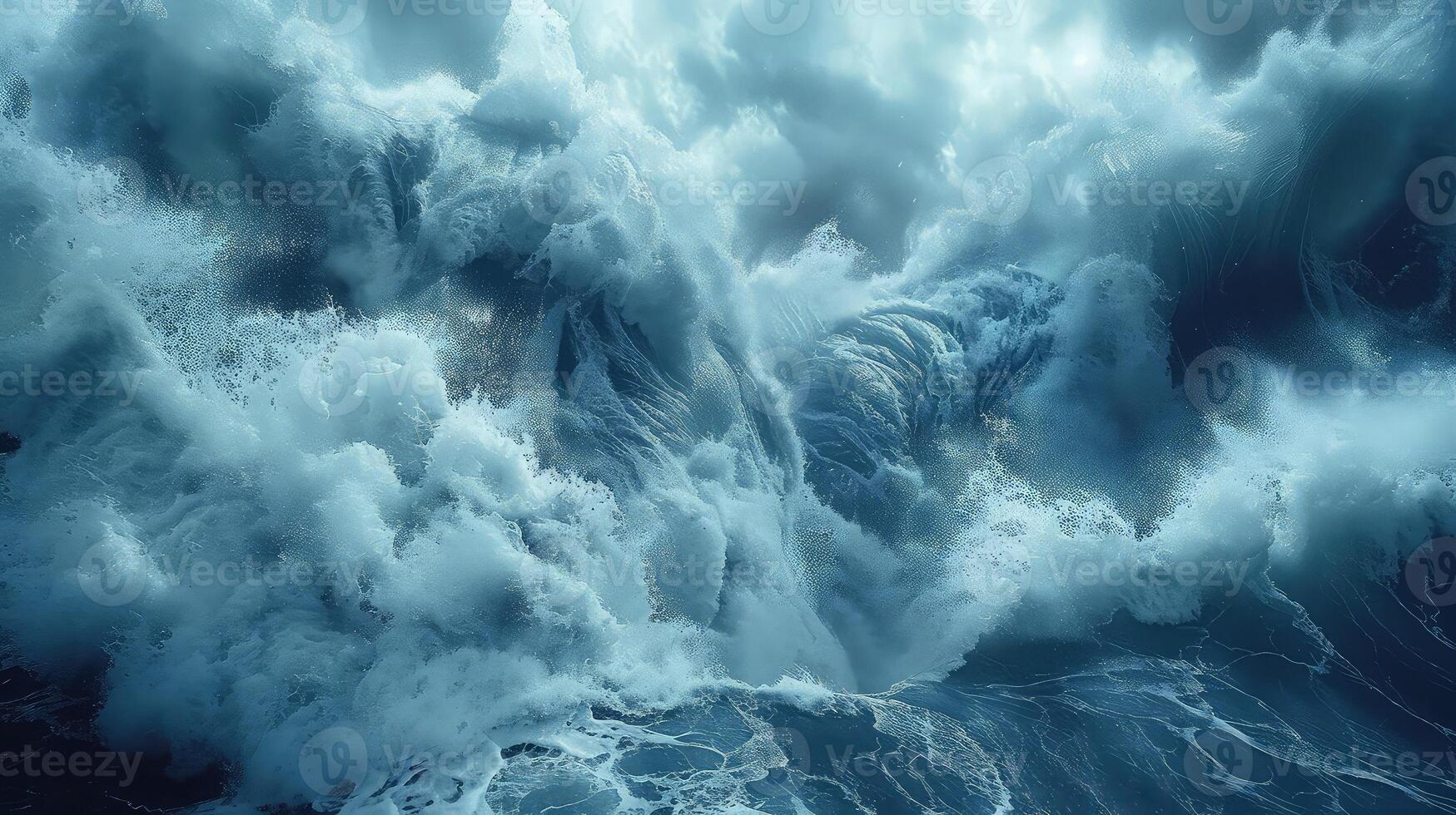 The raw beauty of an iceberg against a tempestuous sky photo