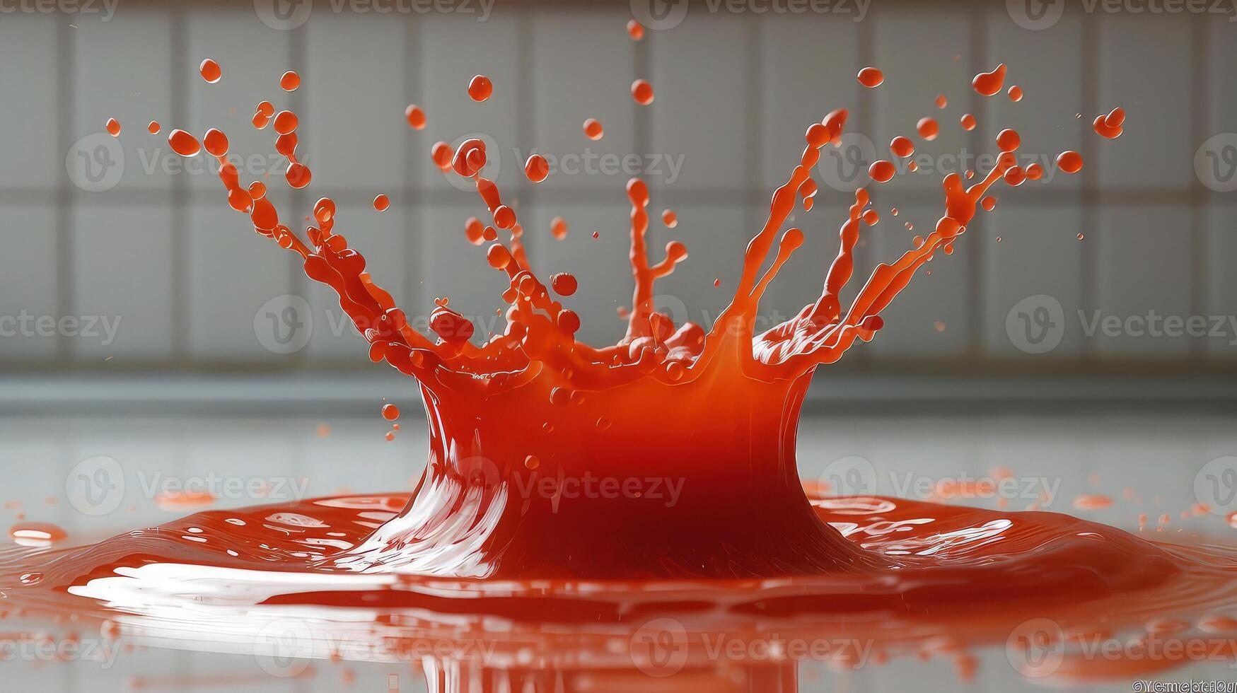 A splash of red liquid is seen photo