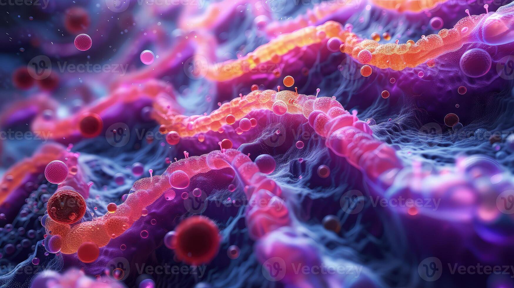 The human body is covered in blood cells photo