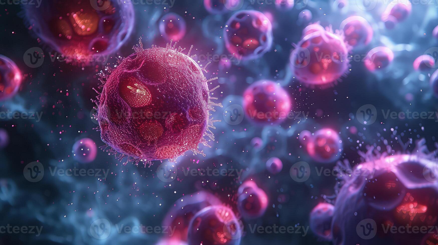 A group of red blood cells in a dark background photo