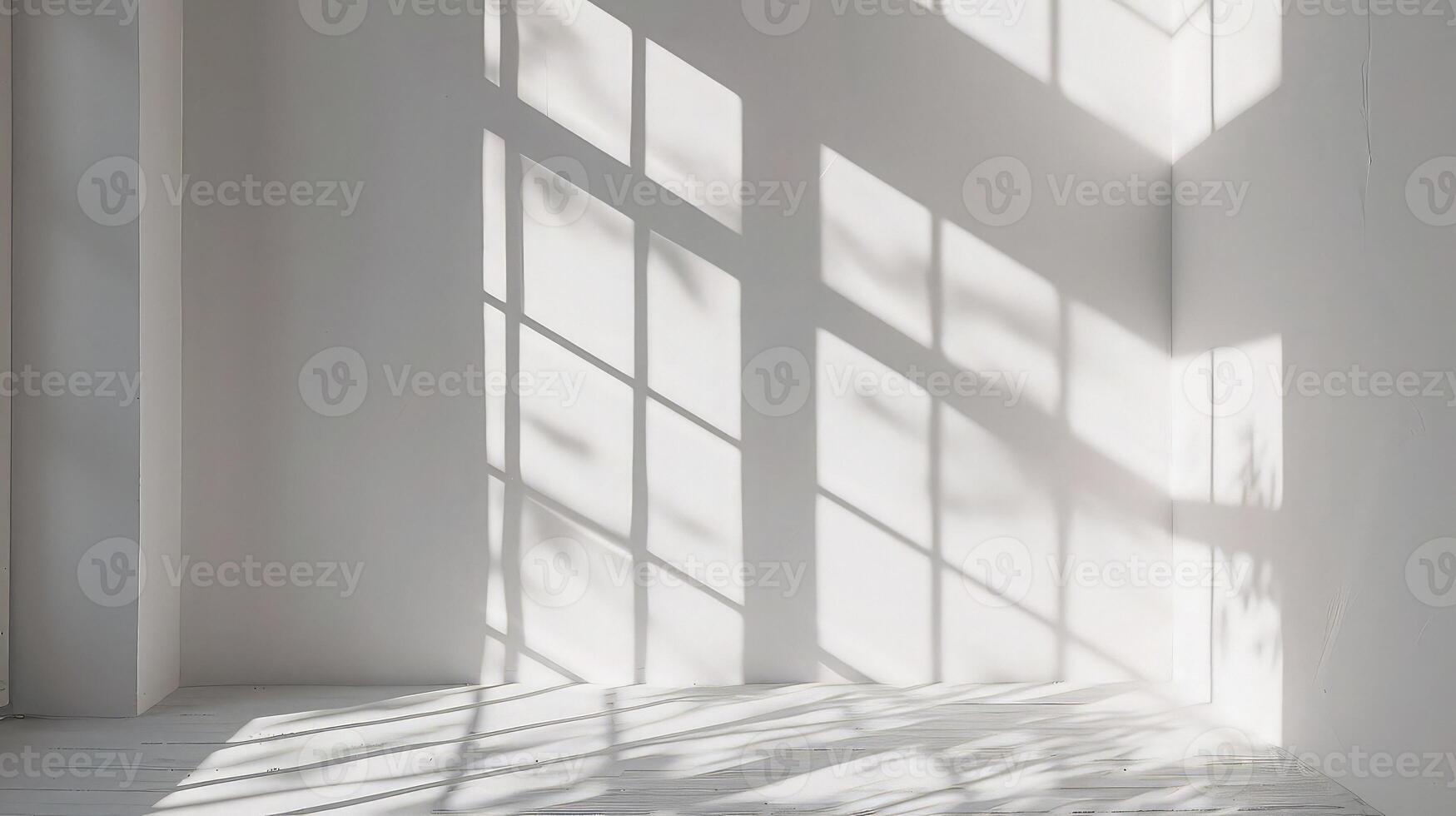 An empty room with white walls and a window photo
