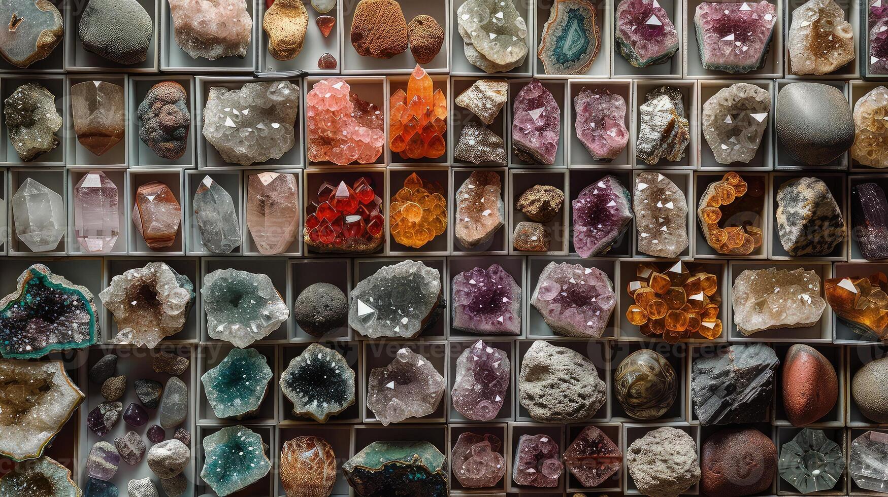 A large collection of rocks and minerals photo