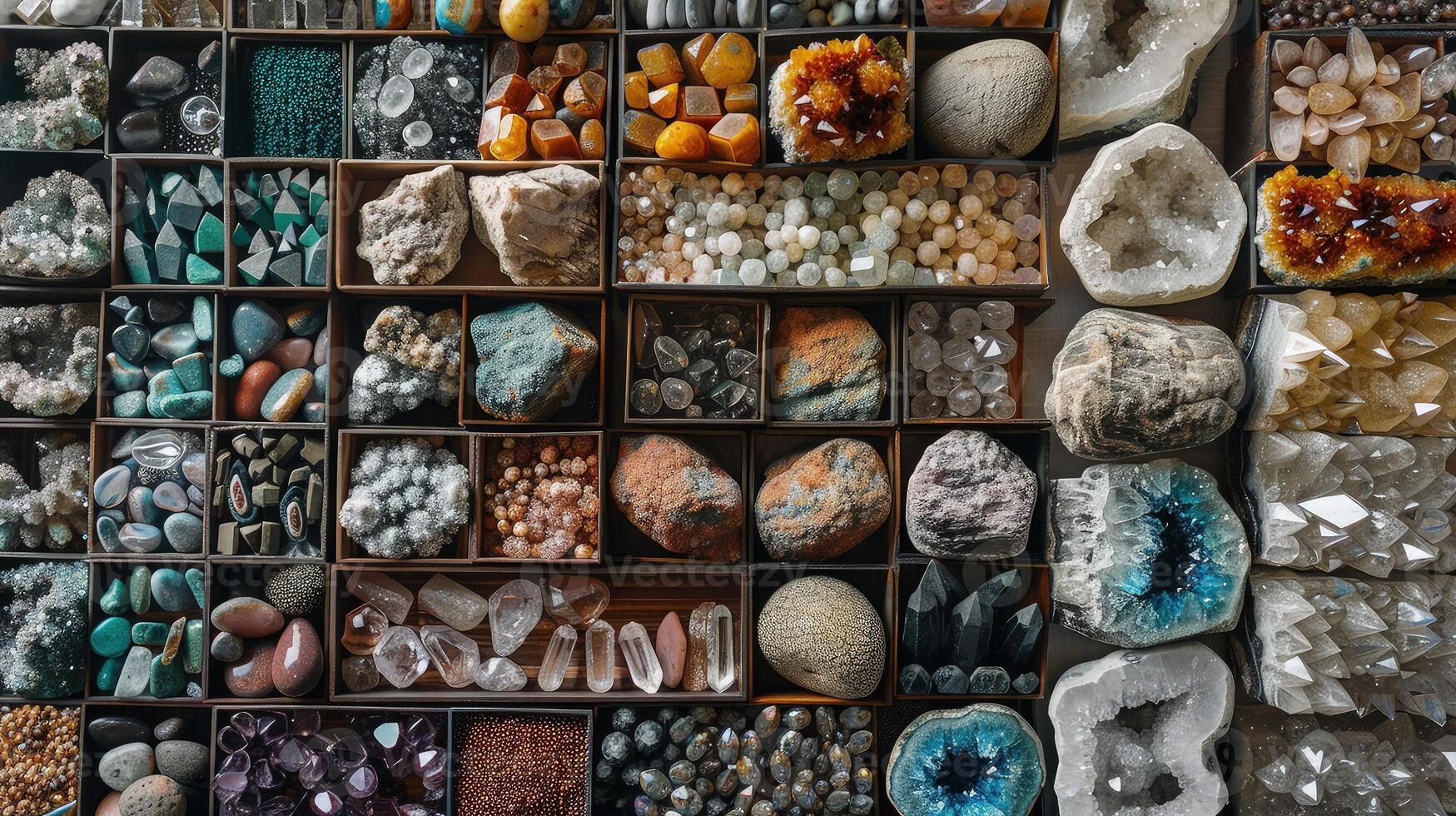 A large assortment of rocks and minerals photo