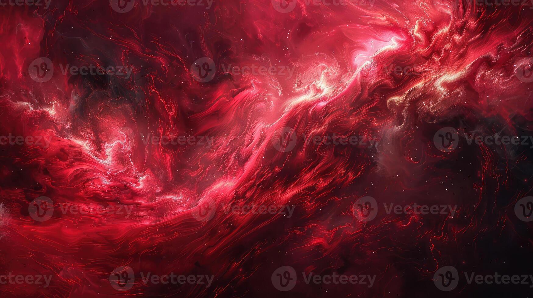 Smoke of red, dynamic swirls on black backdrop. photo
